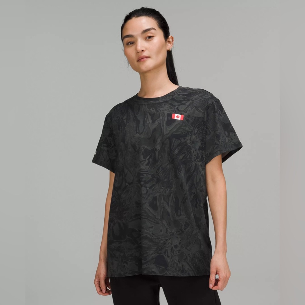 Lululemon team Canada all yours Tee Black Graphic women's